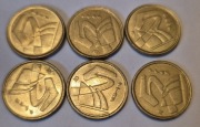 6 monet 5 ptas Hiszpania 1992