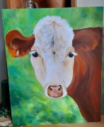 Obraz krowa akryl