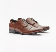 Buty eleganckie męskie Recman A046 brązowe rozmiar 39 półbuty