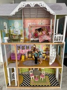 Domek dla lalek drewniany KID KRAFT + Barbie wymarzona łódka 