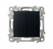 ŁĄCZNIK PODWÓJNY ŚWIECZNIKOWY OSPEL SZAFIR ŁP-2Z/m/33 CZARNY 2601