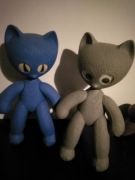 Stara zabawka Prl kolekcja kot kotek Zezol Zezolek SZARY