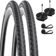 Zestaw 2 opony rowerowe YunSCM 700 25C, dętki FV60 mm, taśmy 