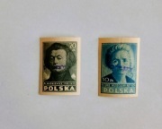 Znaczki PRL1947r z nadrukiem groszy