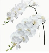 Sztuczny kwiat storczyk orchidea kolor biały 70 cm