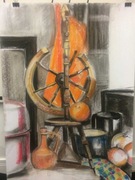 Rysunek na kartonie technika mieszana