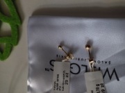 Srebrne pozłacane kolczyki unisex