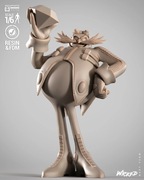 Dr Eggman Sonic Hedgehog Figurka 40cm Ręcznie Malowana 1/6 Żywica