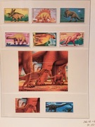 Mongolia 1990 Mi 2166-72+bl 153+2173 dinozaury piękny komplet idealna pozyc