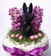 Stroik Wielkanocny na stół Zając Czarny