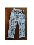 spodnie lniane bojówki moro chinosy joggery cargo Unisono bawełniane