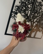 Candle box świąteczny flower box- świąteczny prezent-stroik świąteczny