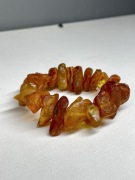 Piękna gruba bransoletka z naturalnego bursztynu 35,91g.