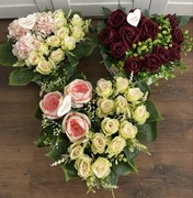 Kompozycja stroik serce na grób cmentarz Kochanej Mamie Kochanemu Tacie …