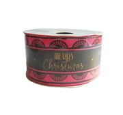 WSTĄŻKA TAŚMA dekoracyjna Boże Narodzenie ryps 4 cm.