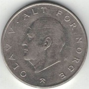 Norwegia 1 korona krone 1976 - 25 mm - nr 1