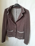 Ciemnobrązowy damski żakiet marynarka a'la vintage Made In Italy rozmiar S