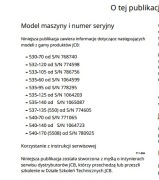 Instrukcja NAPRAW JCB 537-135, JCB 540-70, JCB 540-140, JCB 540-170 PL