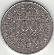 Afryka Zachodnia (BCEAO) 100 franków 1972 - 26 mm - nr 3