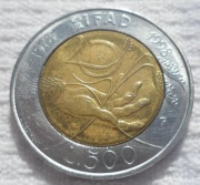 Włochy Republika ITL 500 lirów 1998 R KM# 193 Fundusz Rozwoju Rolnictwa