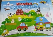 WOODEN JIGSAW PUZZLE DREWNIANE PUZLE DLA DZIECI 24 M+