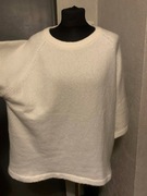 Greenpoint sweter oversize pudełkowy z wełną casual ecru kremowy