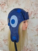 Skórzana czapka pilotka 