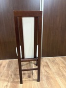 Krzesło solidne drewniane bodzio meble brązowe brąz ecru 4 sztuki