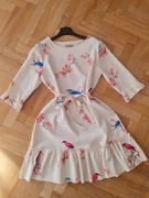 Varlesca M sukienka z falbaną wiązana w pasie