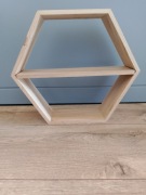Półka heksagon drewno 