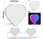 Lampka nocna LED RGB w kształcie serca swiecąca w rytm muzyki 16 cm