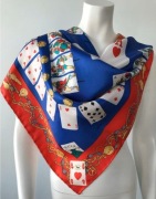 Jedwabna chusta vintage moschino couture lat 90.