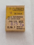 Niemieckie wiertła spiralne 4 sztuki