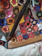 Skórzany plecak w kwiaty - nowy bez metki 