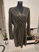 sukienka złote cekiny rozmiar 38