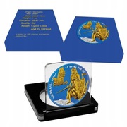 Srebrna moneta Germania Silver Cyber Color Blue 24kt Gold Gilded 1 oz 2022