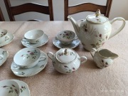 Vintage porcelana Rose Mousse Ivory - zestaw 6 osób, czerwone róże