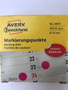 Kółka do zaznaczania - różowe Ø 19 mm, magenta,3854