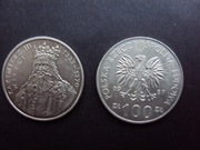 Monety 100 zł Kazimierz III Wielki z 1987r. foto
