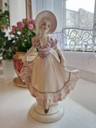 Figurka Porcelanowa DAMA Hertwig Katzhütte – Art Deco – 20 cm