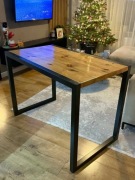 Biurko komputerowe / stół drewno stal 60x105