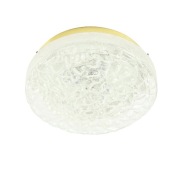 Plafon Doria Leuchten, szkło lodowe – Niemcy, design, lata 60.