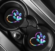 Zestaw komplet dwóch podkładek do auta samochodu na napój kawe na stół