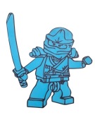 Dekoracja dla dziecka na ścianę świecący Lego ninjago