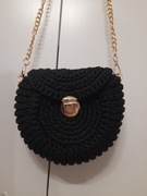 Torebka oreo mała czarna handmade