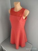 koralowa sukienka S M