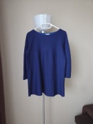 Wełniany sweter COS wełna kobaltowy indygo 