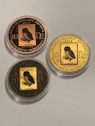 Zestaw kolekcjonerski 3 monety. Fi 32 mm. Gyges