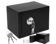MOCNY SEJF LITA STAL Malatec czarny. Sejf do domu, biura. kasetka, skrytka