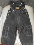 Ogrodniczki chłopięce czarne gruby jeans, rozm. na ok. 2l